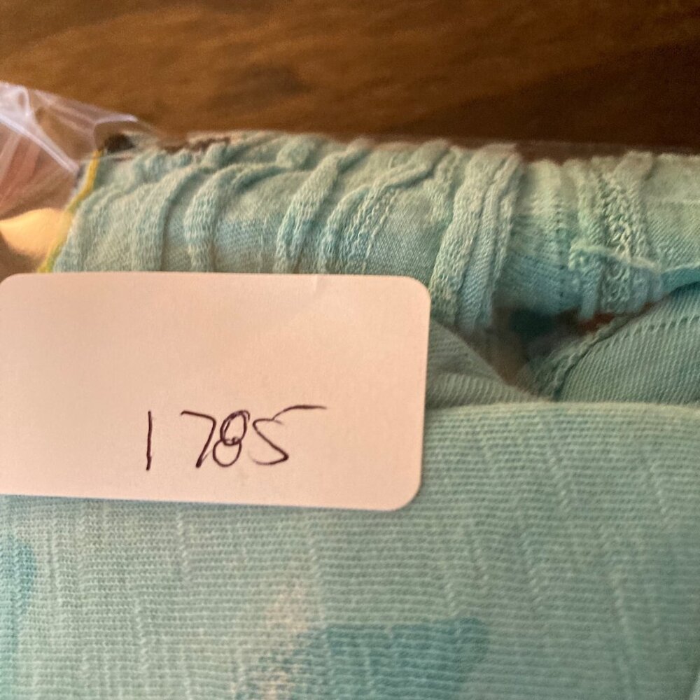 Abstract Print Teal Blouse - Picture 10 of 10